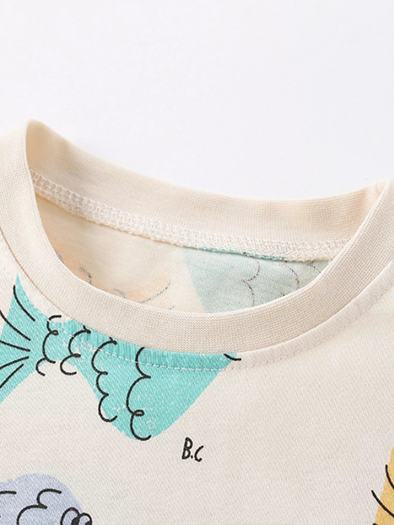 Children's Fish Print Round Neck T-Shirt