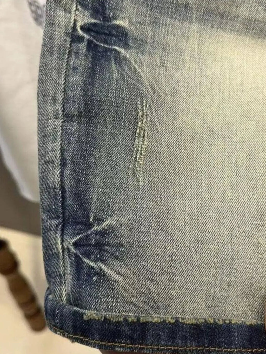 Men's Washed Denim Shorts