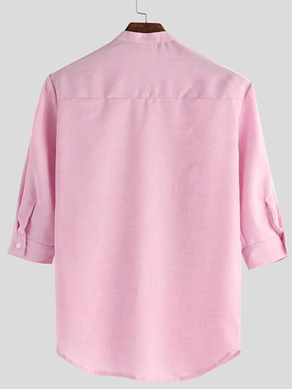 Men's Full Size Casual Button Detail Blouse Plus Size
