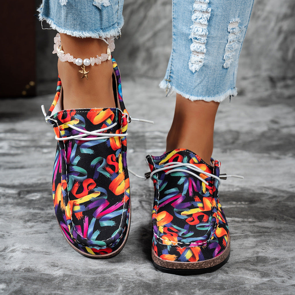 Colorful Printed Casual Loafers