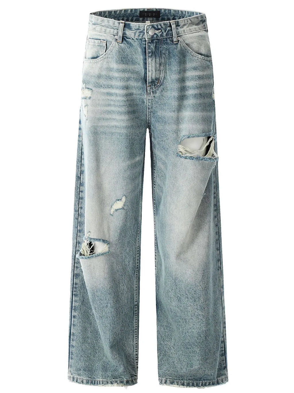 Men's Distressed Wide Leg Jeans