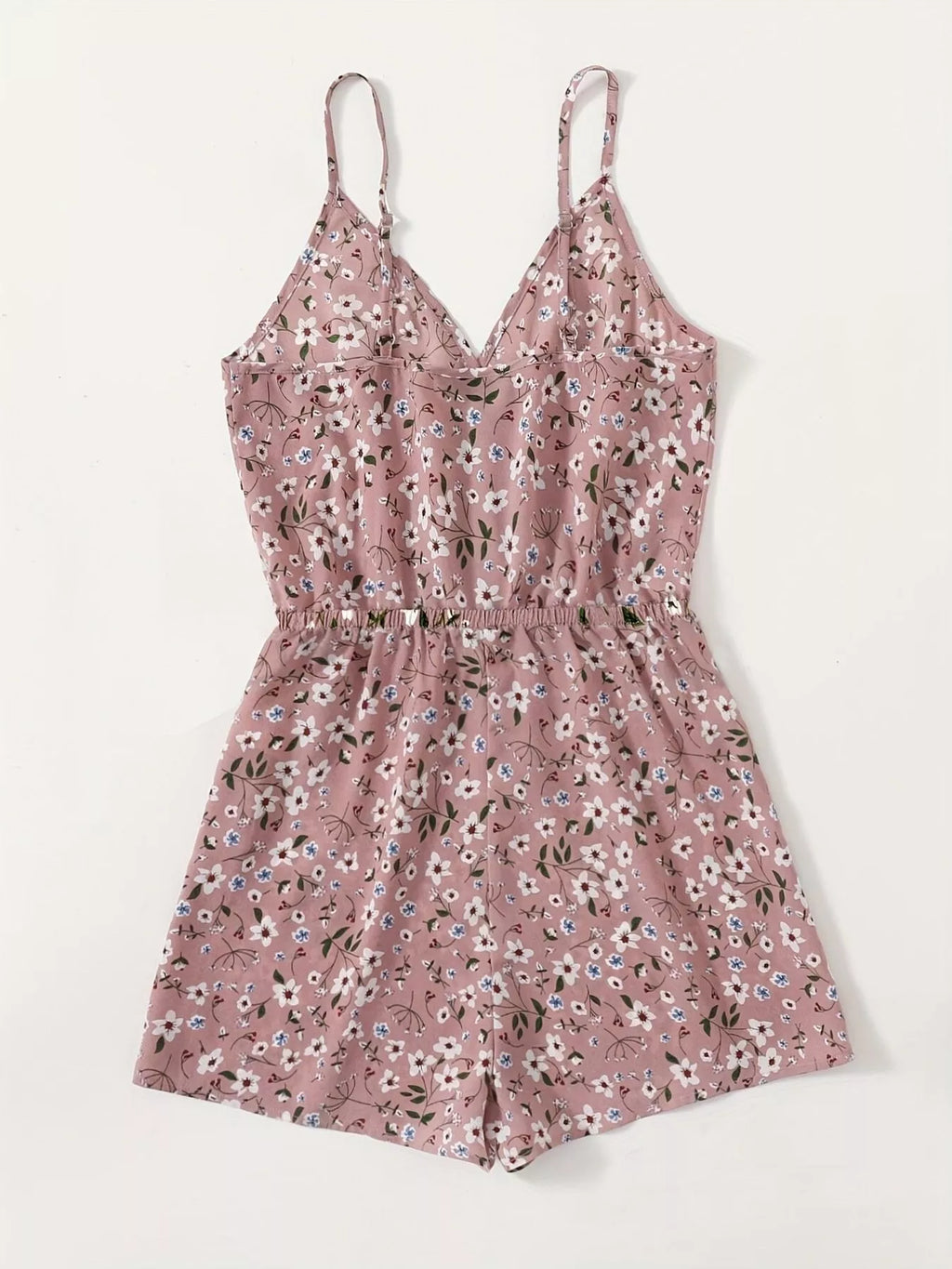 Floral Print Spaghetti Strap Romper