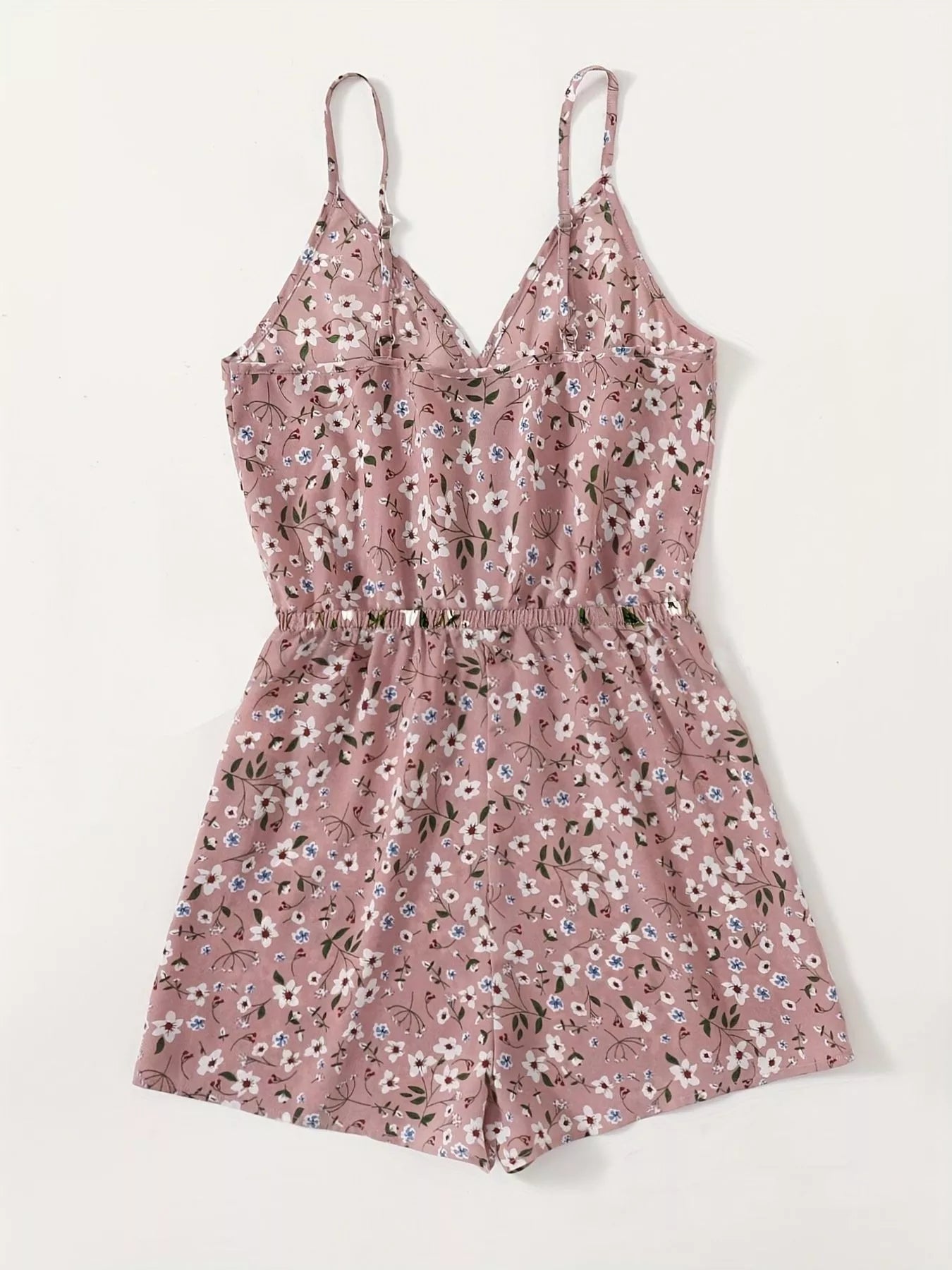 Floral Print Spaghetti Strap Romper