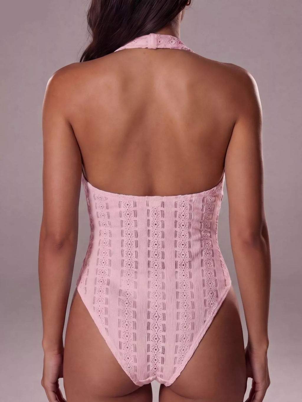 Halter Neck Twisted Front Bodysuit