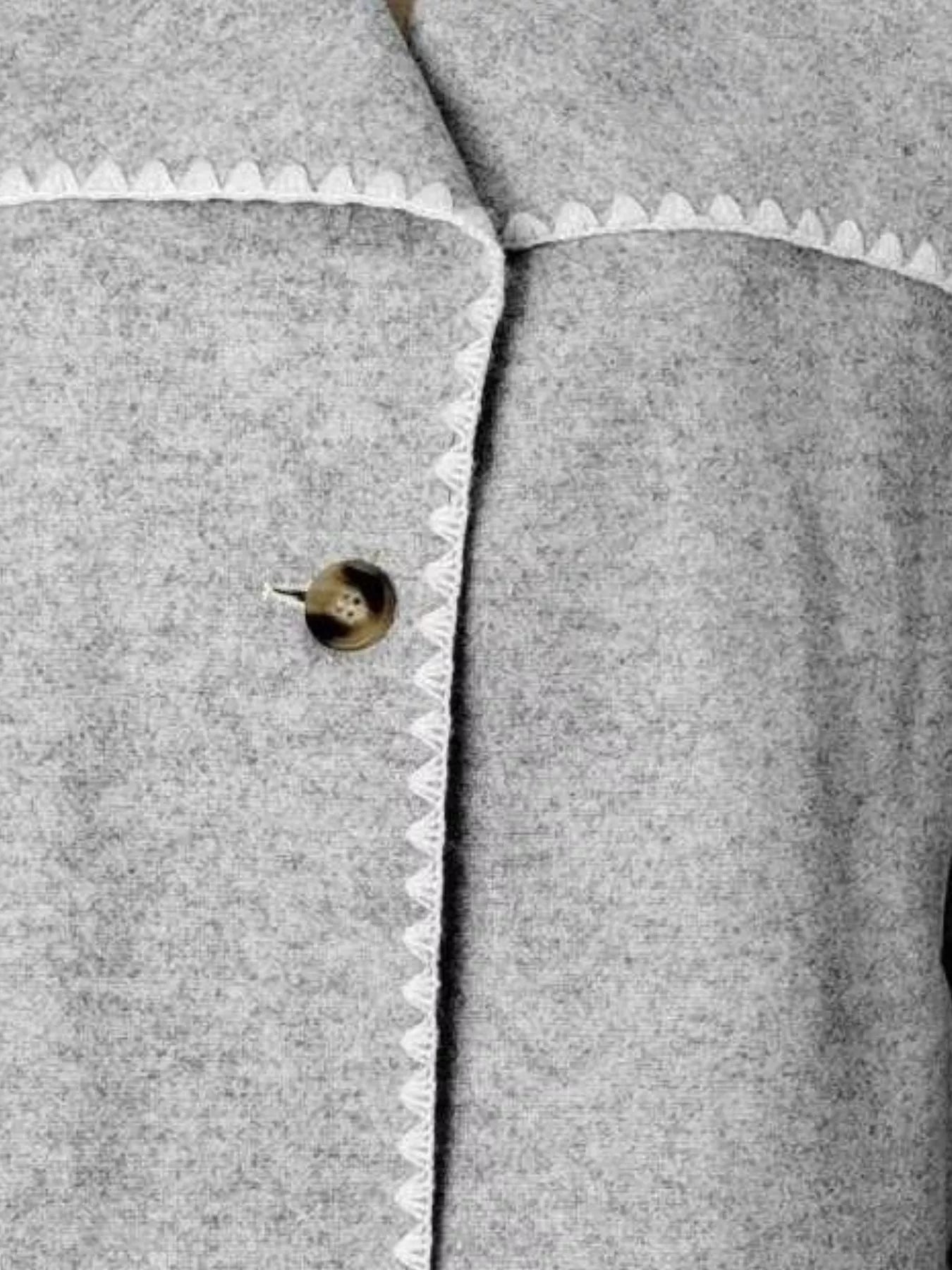 One Button Long Sleeve Outerwear