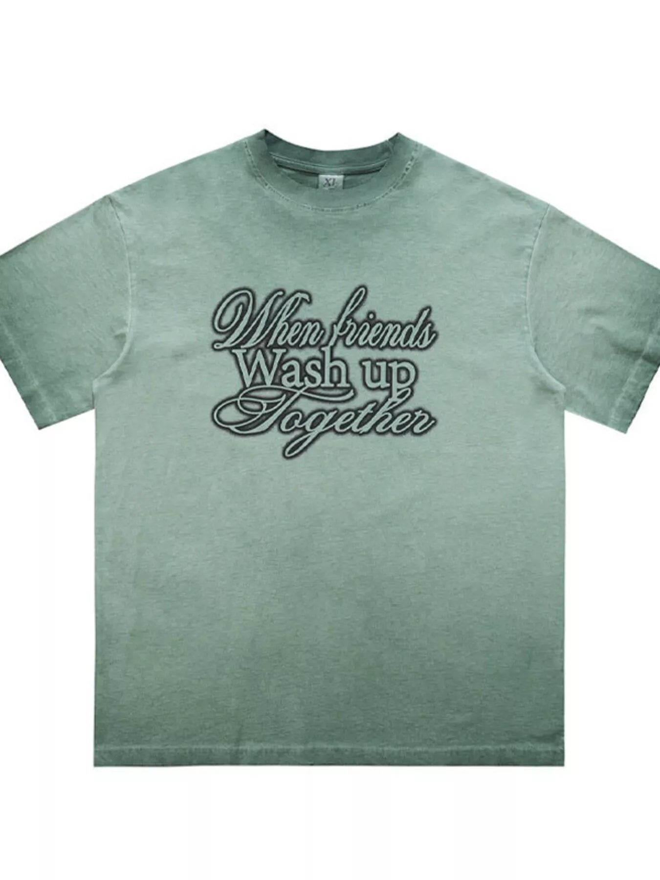 Men's Vintage Wash Letter Graphic Short Sleeve T-Shirt