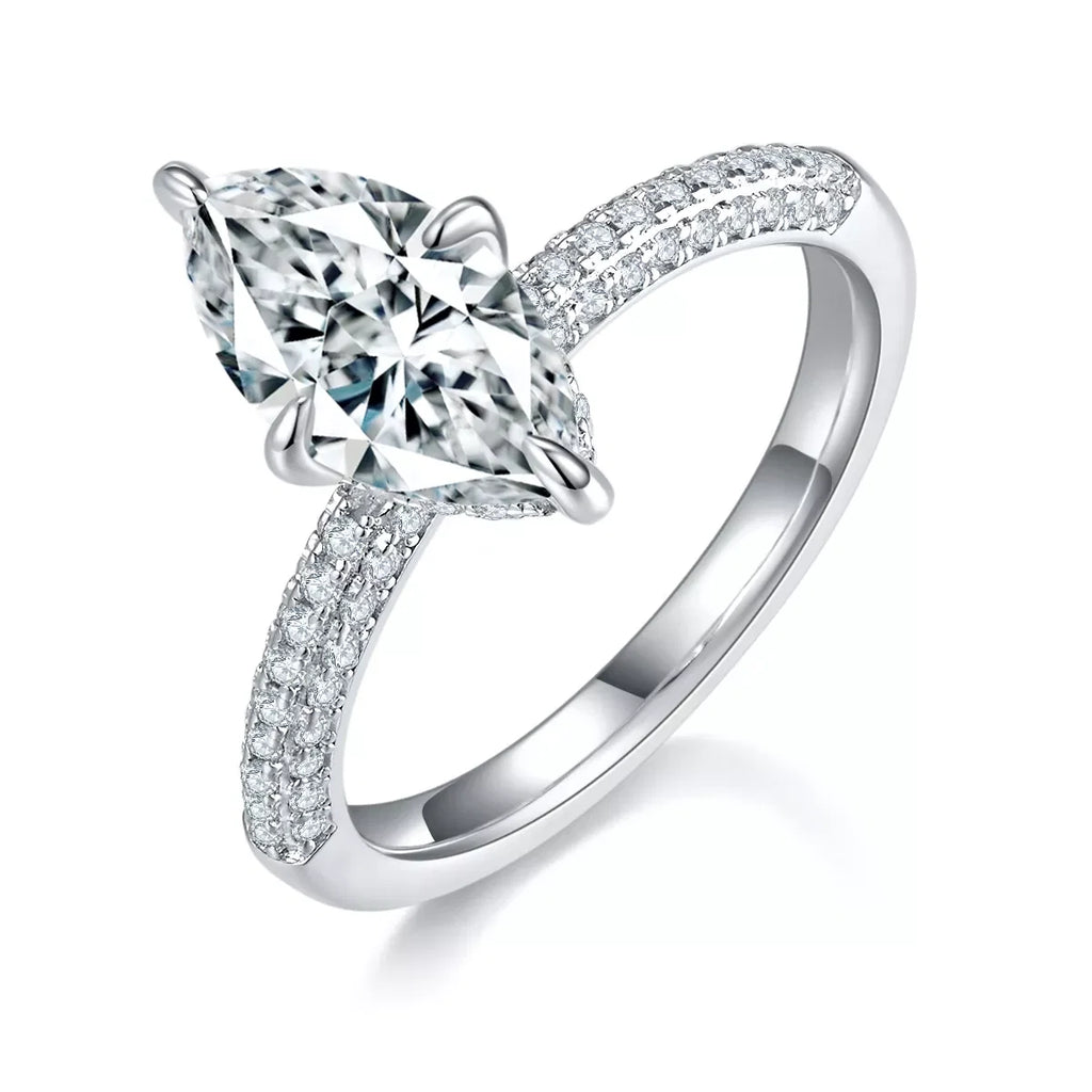 2 Carat Moissanite 925 Sterling Silver Ring