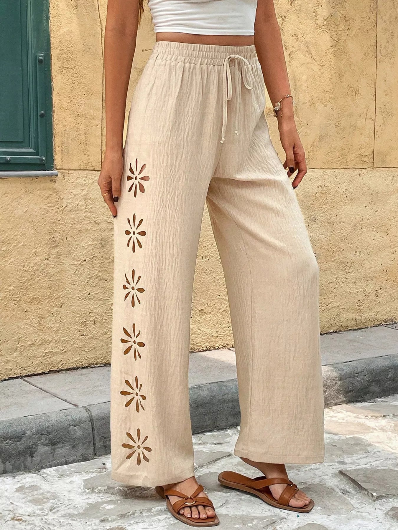 Casual Wide-Leg Pants