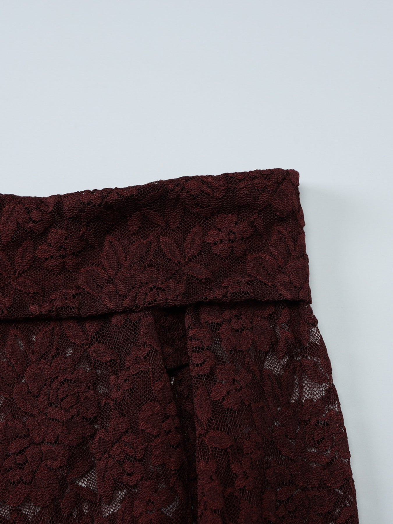Lace One-Shoulder Long Sleeve Top