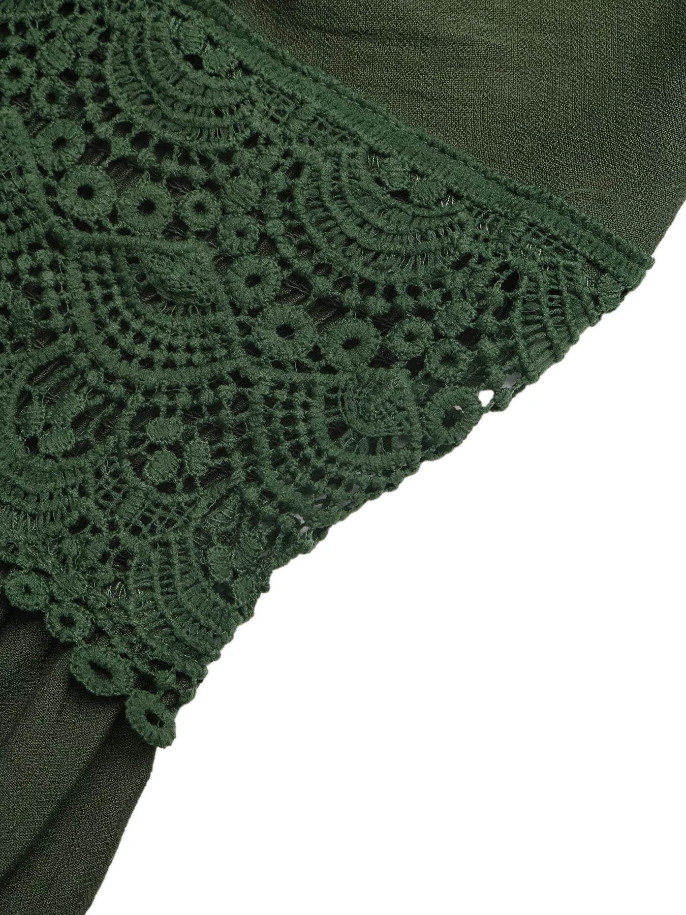 Lace Trim Spaghetti Strap Maxi Dress