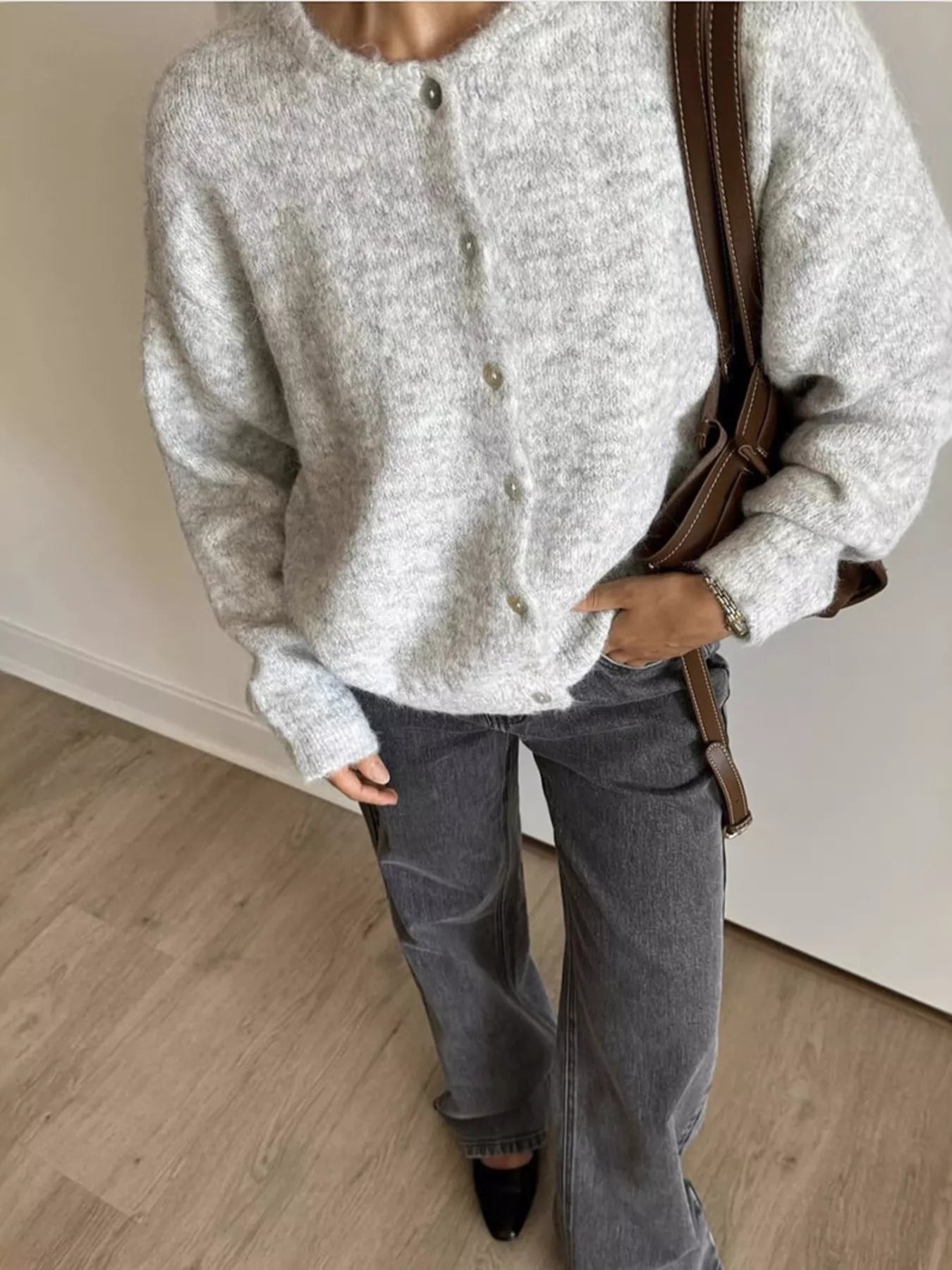 Button Up Long Sleeve Cardigan