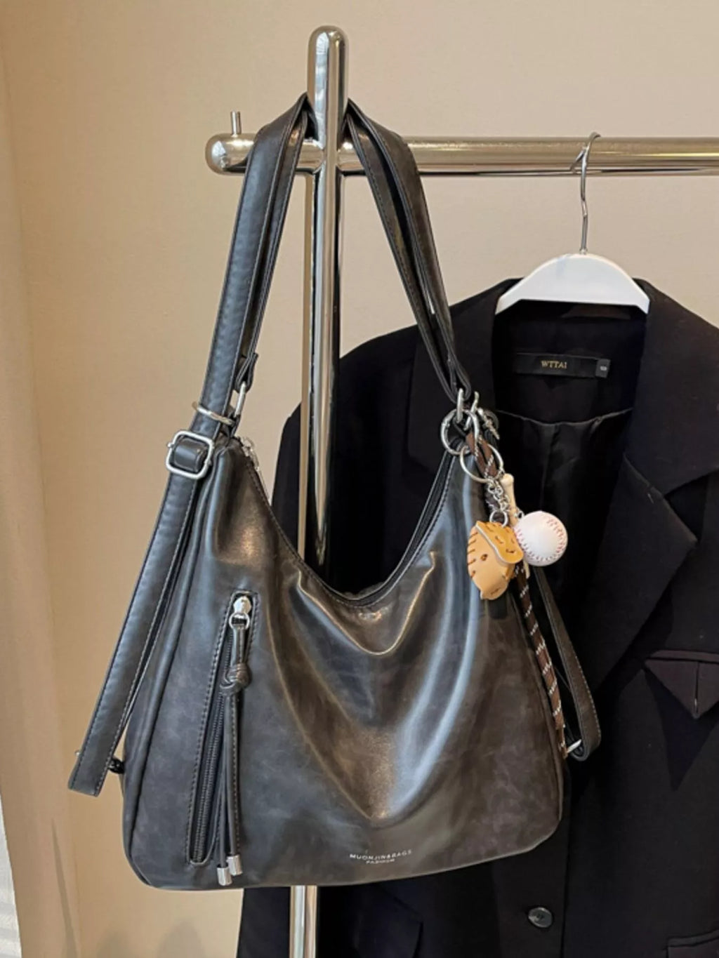 Vintage Style Leather Shoulder Bag