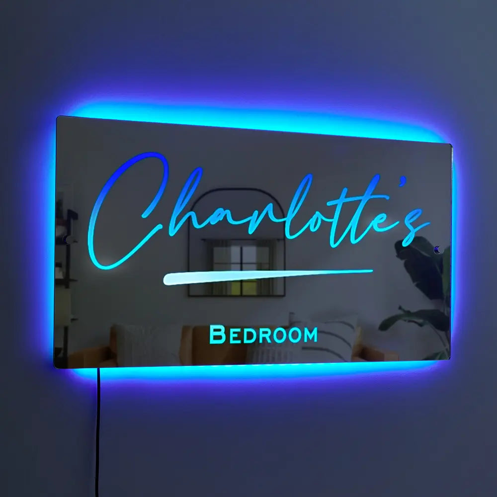 💡✨Personalized LED Light Up Name Mirror – See Your Name in Lights!💡✨