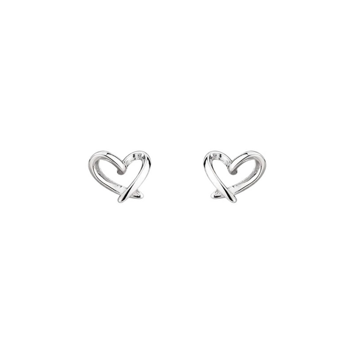 Heart-Shaped Stud Earrings