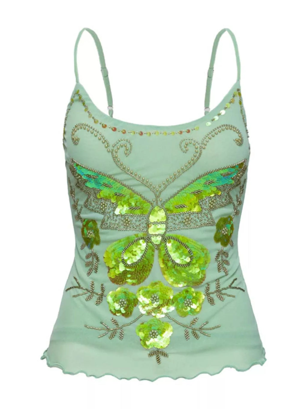 Butterfly Embellished Slim Fit Cami