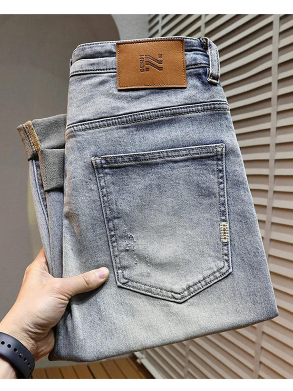 Men's Distressed Wide Leg Jeans