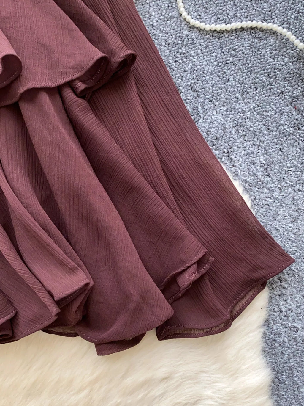 Ruffle Tiered Chiffon Blouse