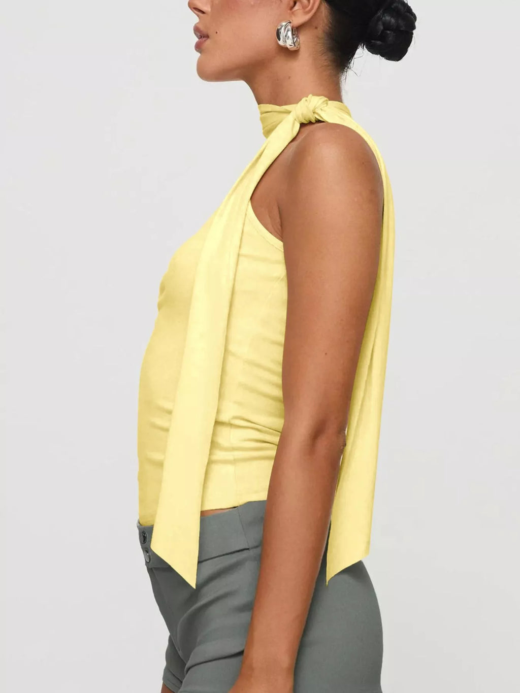 Halter Neck Ruched Top