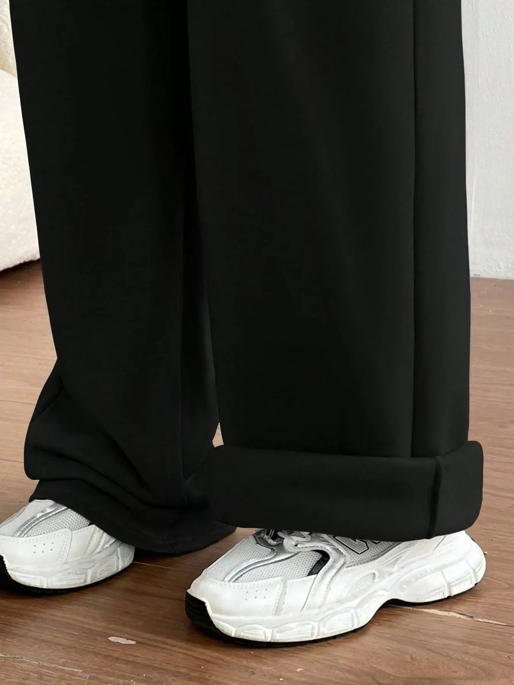 Casual Drawstring High Waist Wide Leg Sweatpants