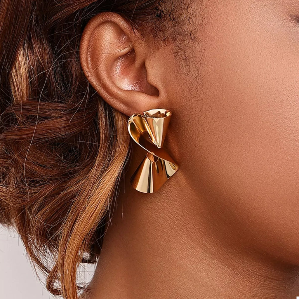 18K Gold-Plated Twist Earrings