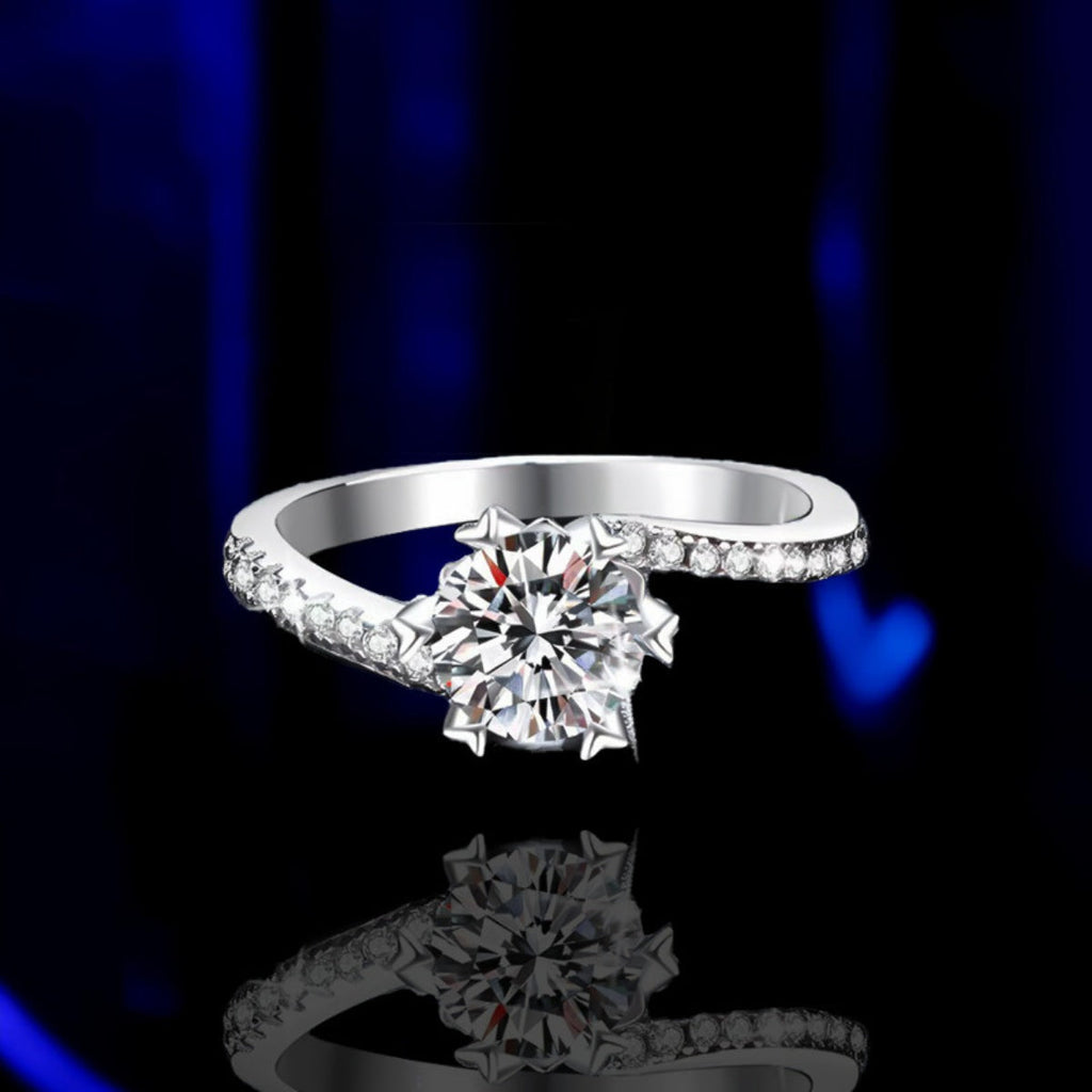 1 Carat 925 Sterling Silver Moissanite Ring