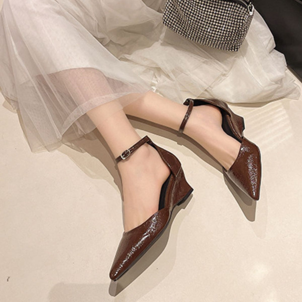Pointed-Toe Ankle Strap Pumps