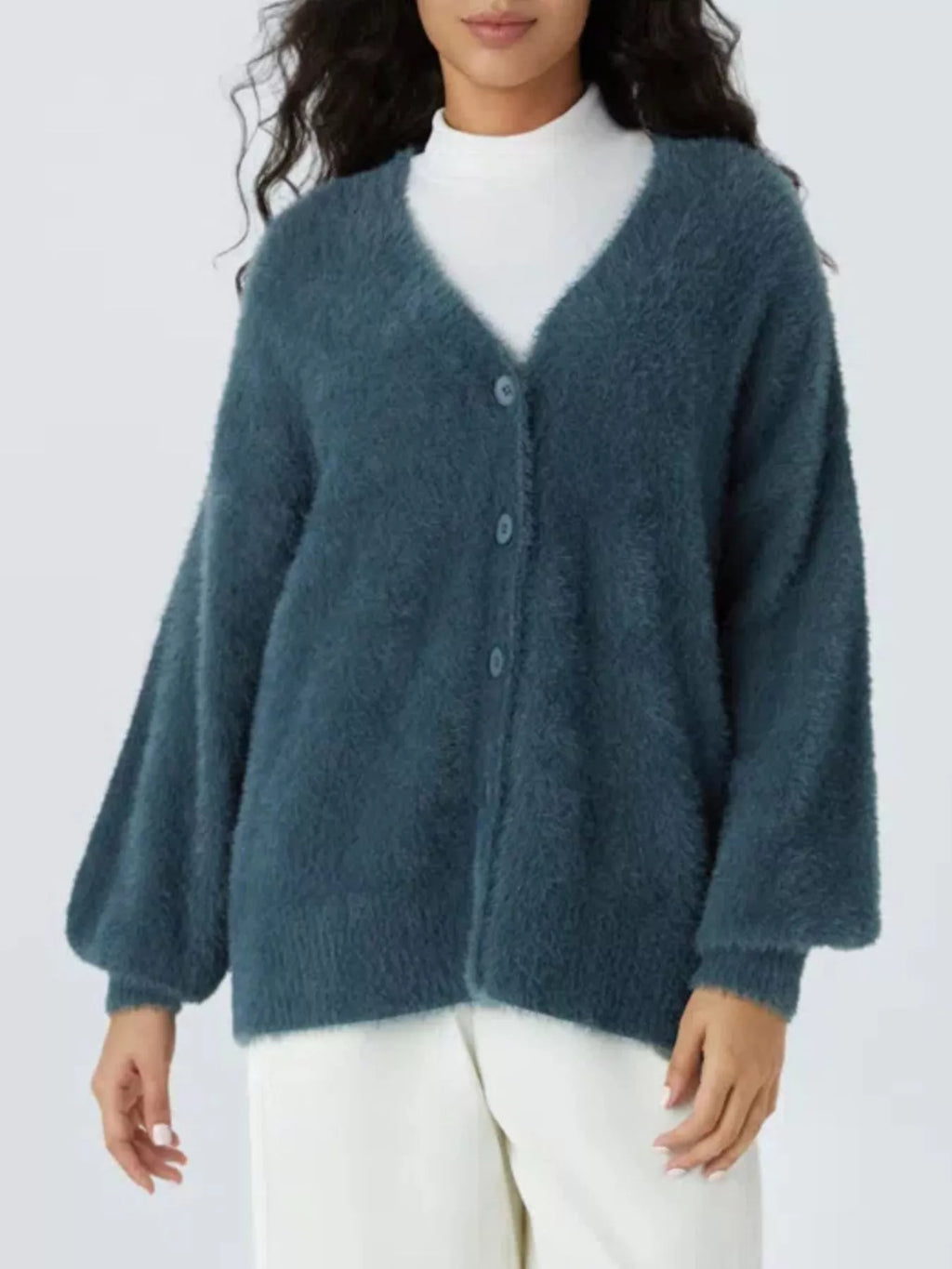 Cozy Knit Button-Down Cardigan