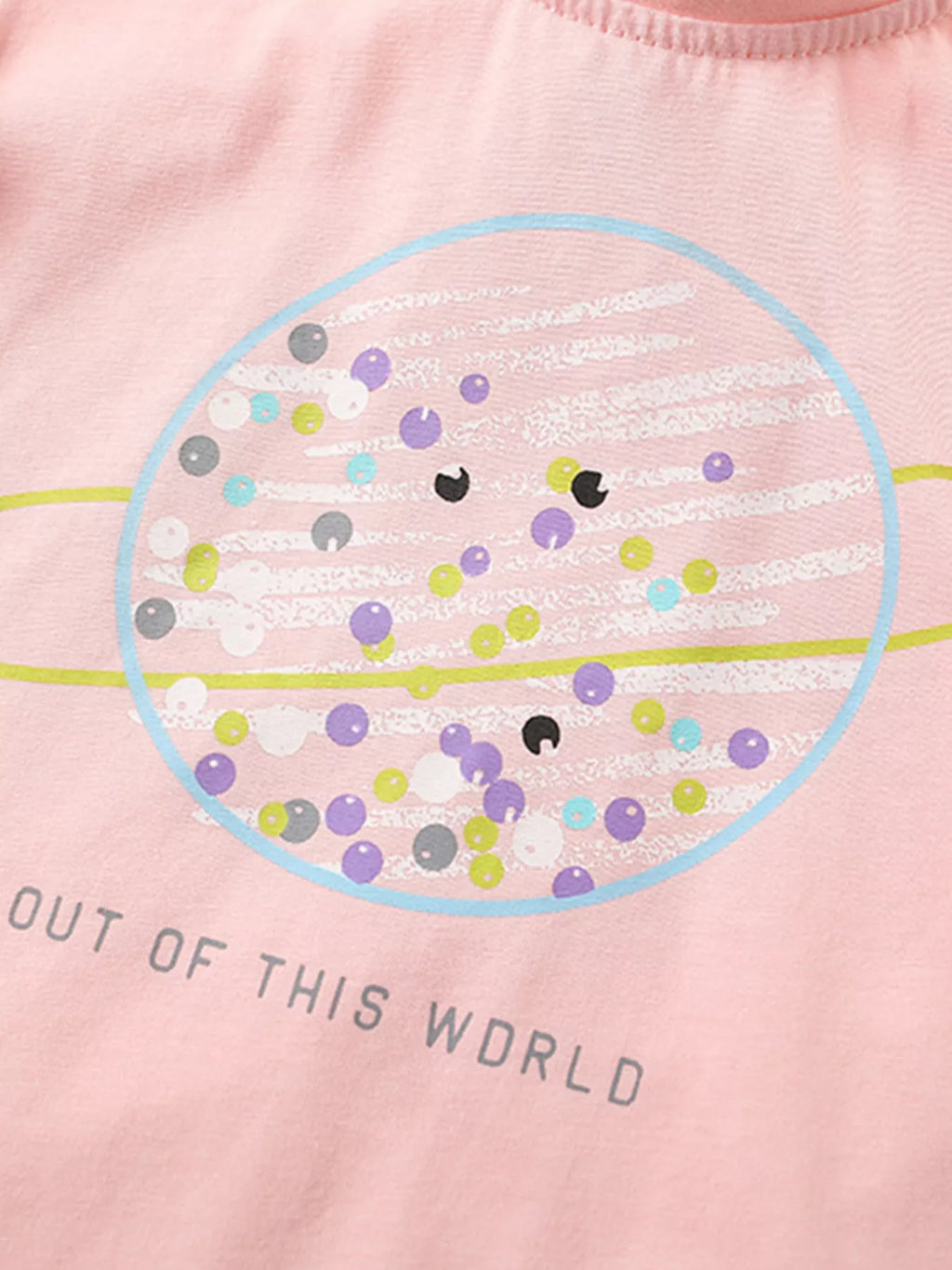 Children's Out of This World Planet Graphic Top and Shorts Set