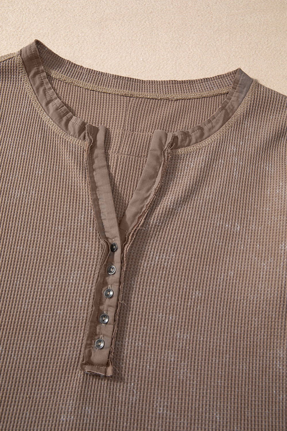 Button Detail Long Sleeve Top