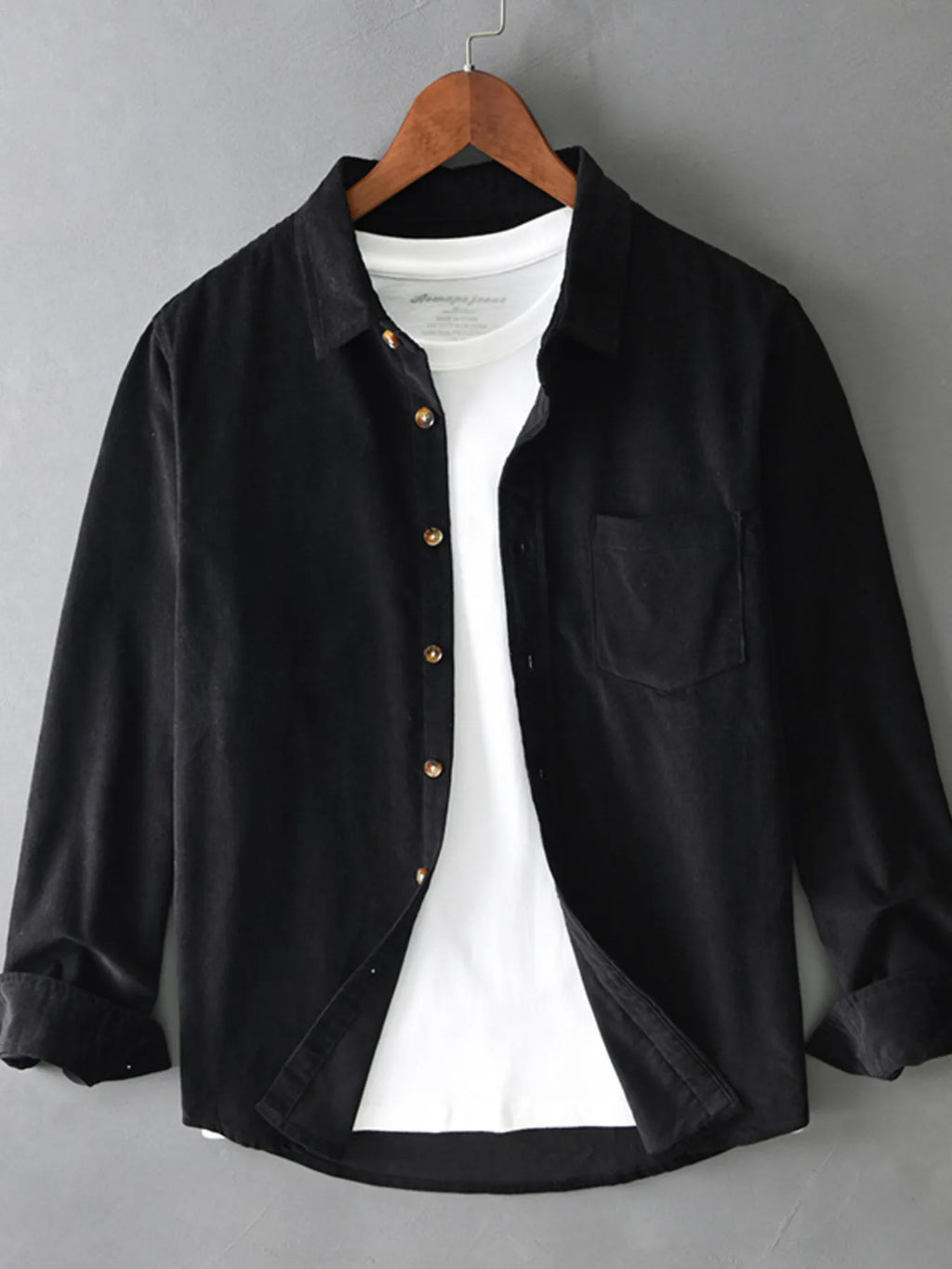 Men's Plus Size Button Up Long Sleeve Shirt