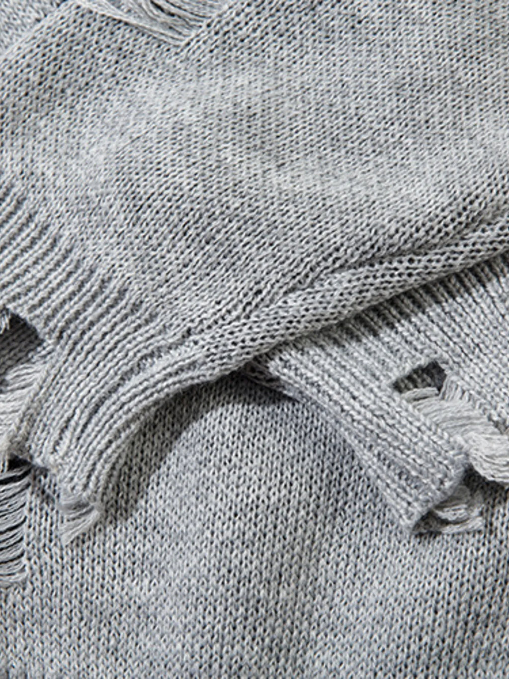 Men's Distressed Chain Detail Oversized Sweater
