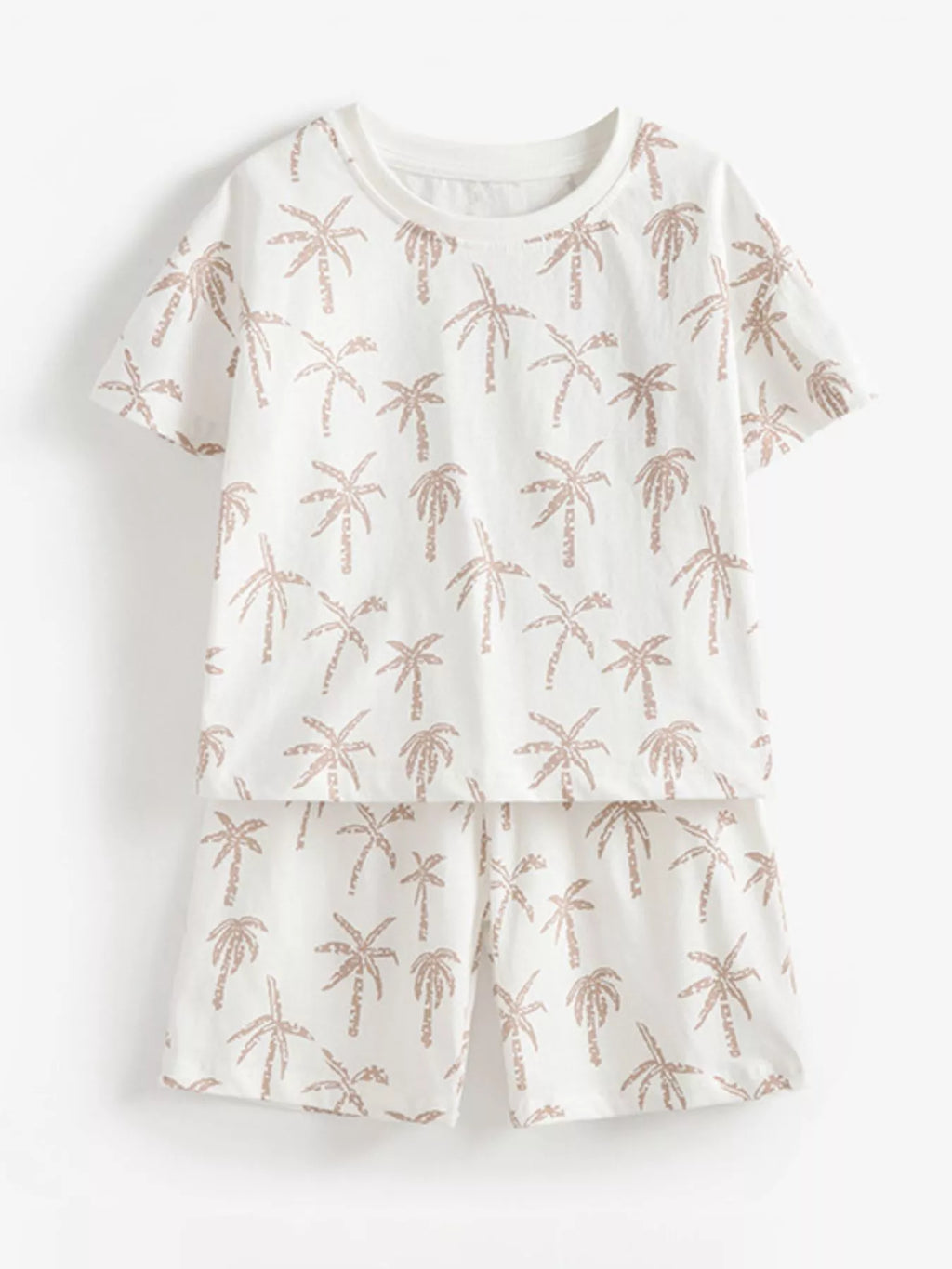 Children's Tropical Palm Print Tee and Shorts Set