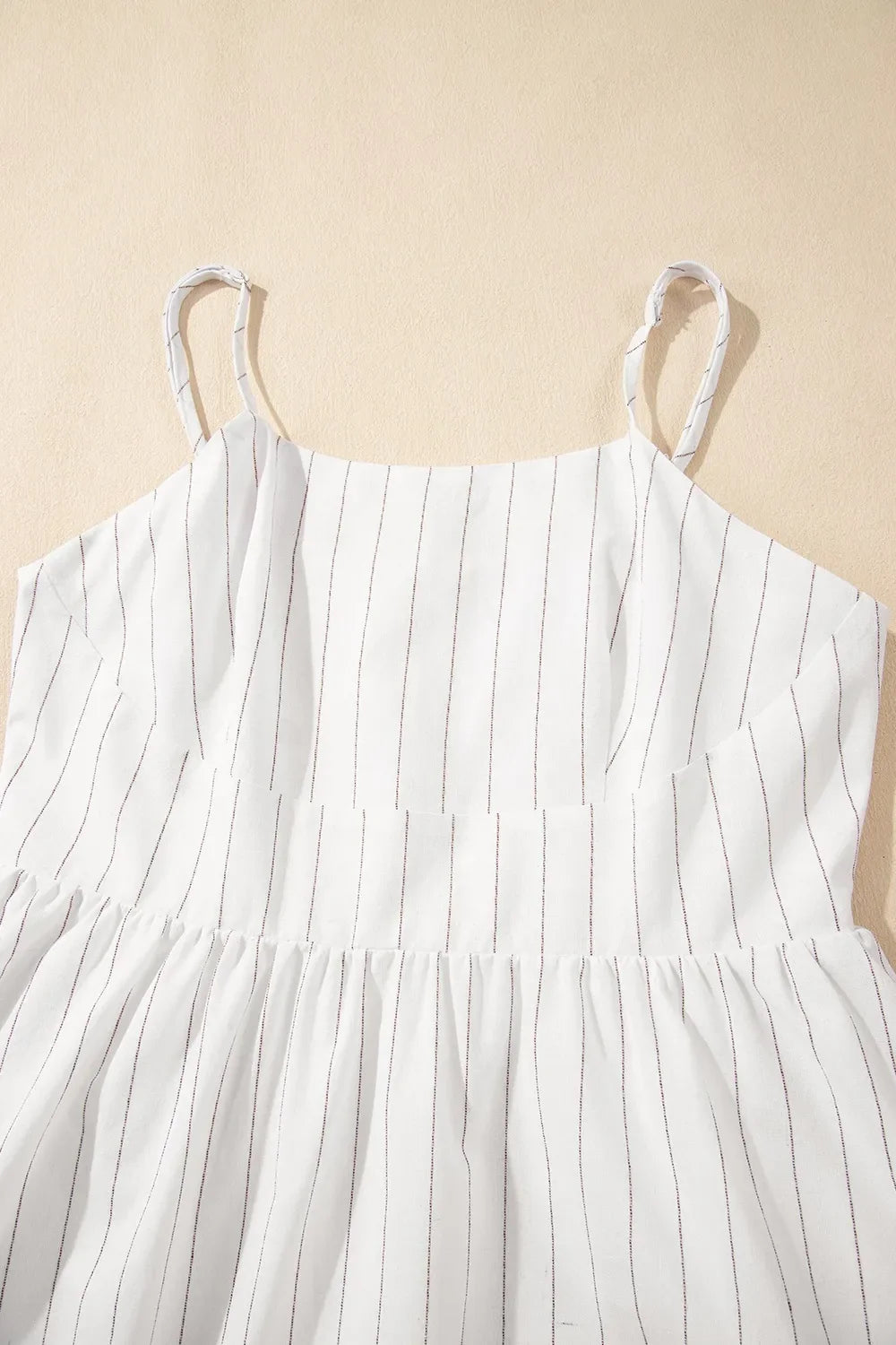 Stripe Square Neck Cami Dress with Pockets