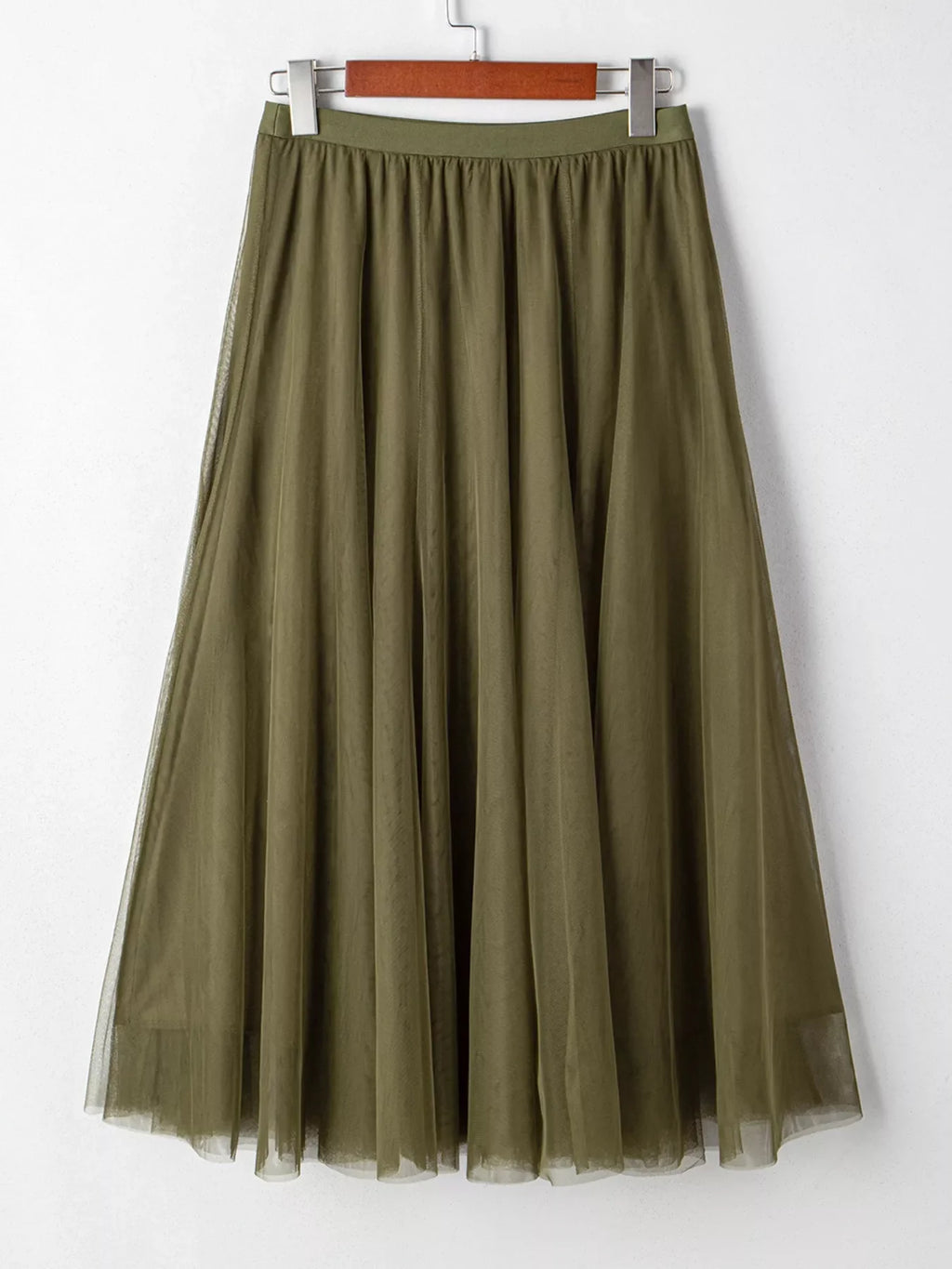 Tulle A-Line Midi Skirt