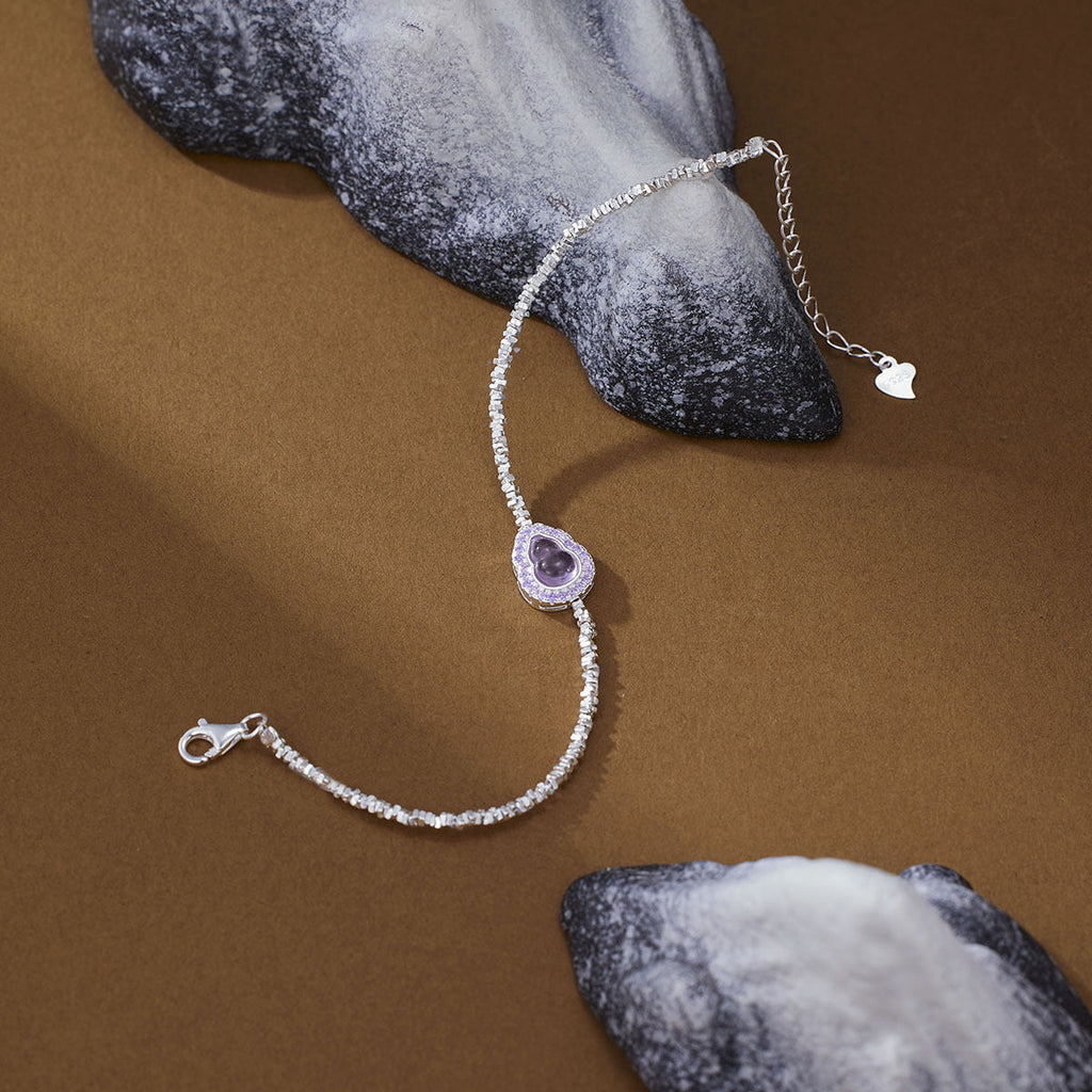 925 Sterling Silver Gourd Charm Bracelet