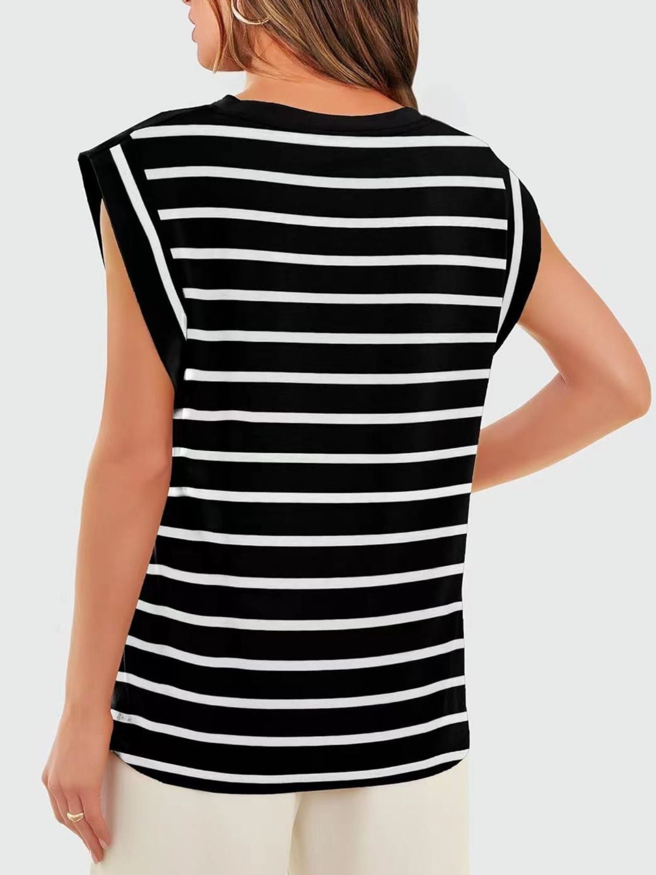 Striped Round Neck Tank