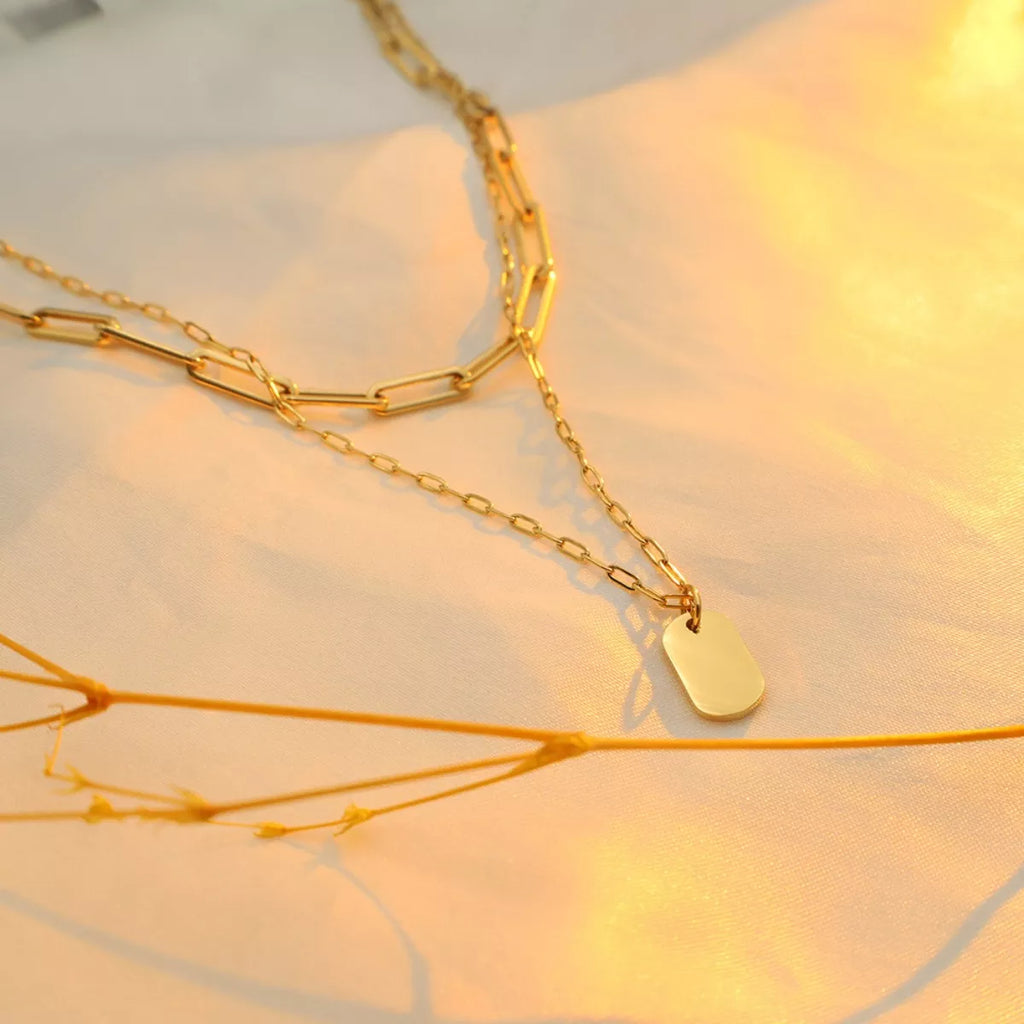 18K Gold-Plated Double Layered Necklace