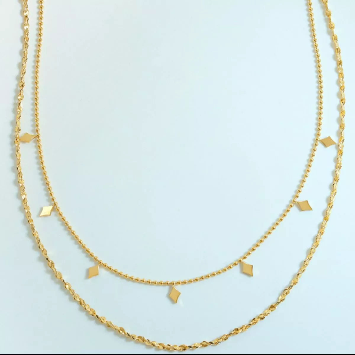 18K Gold-Plated Titanium Steel Layered Necklace