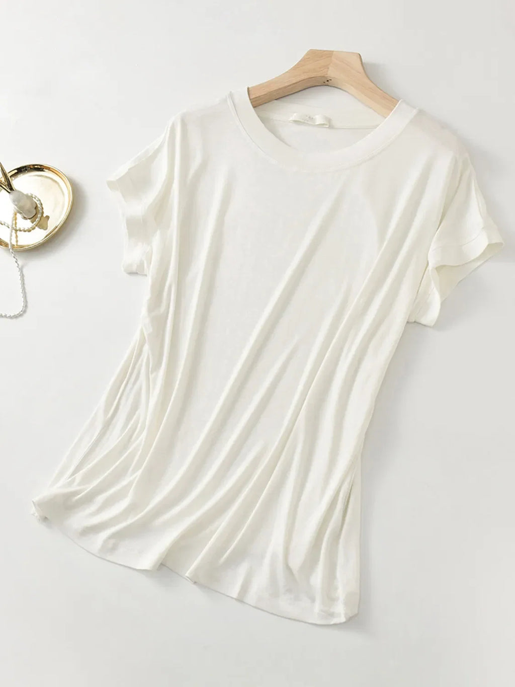 Plus Size Round Neck Short Sleeve T-Shirt