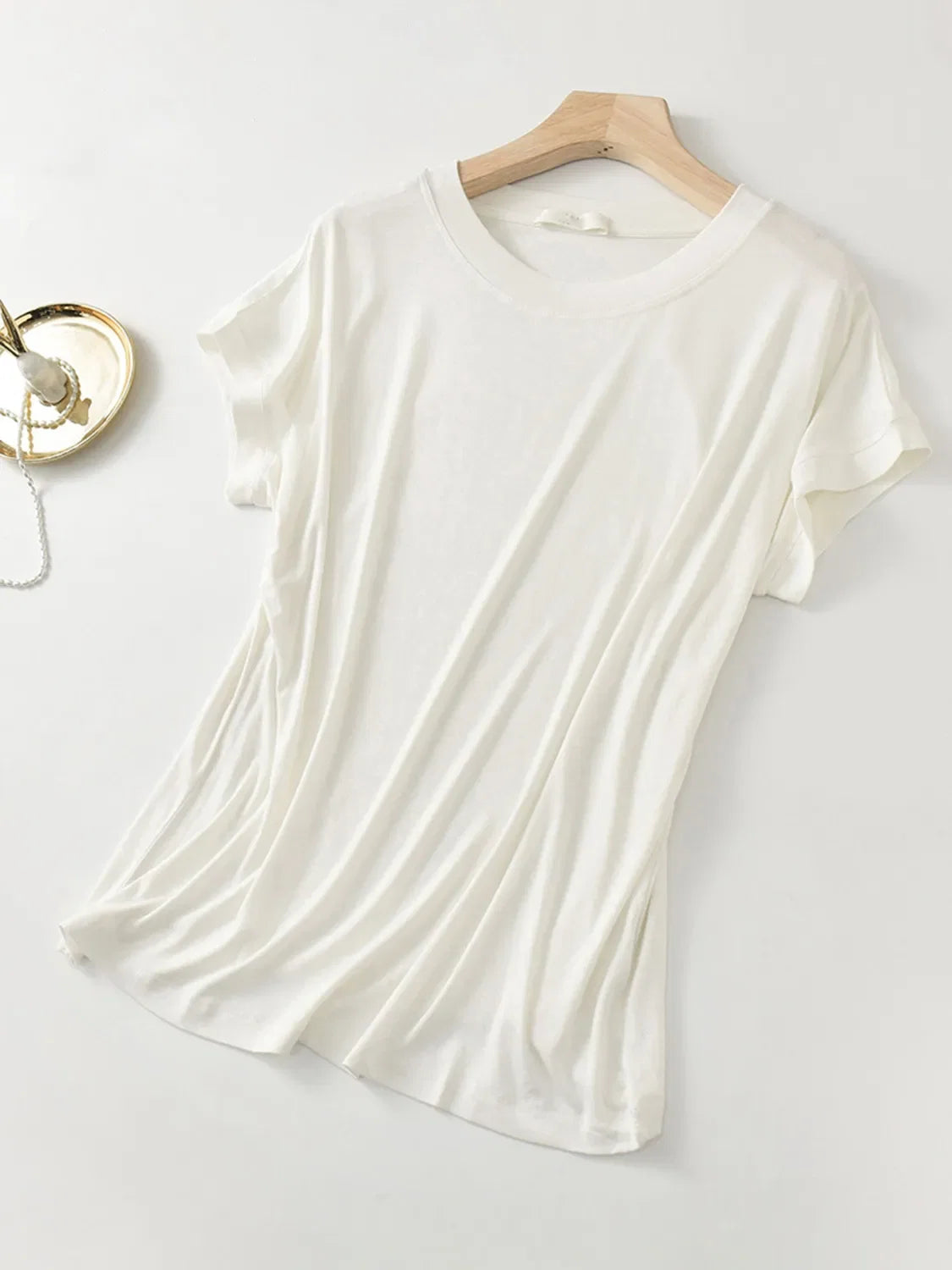 Plus Size Round Neck Short Sleeve T-Shirt
