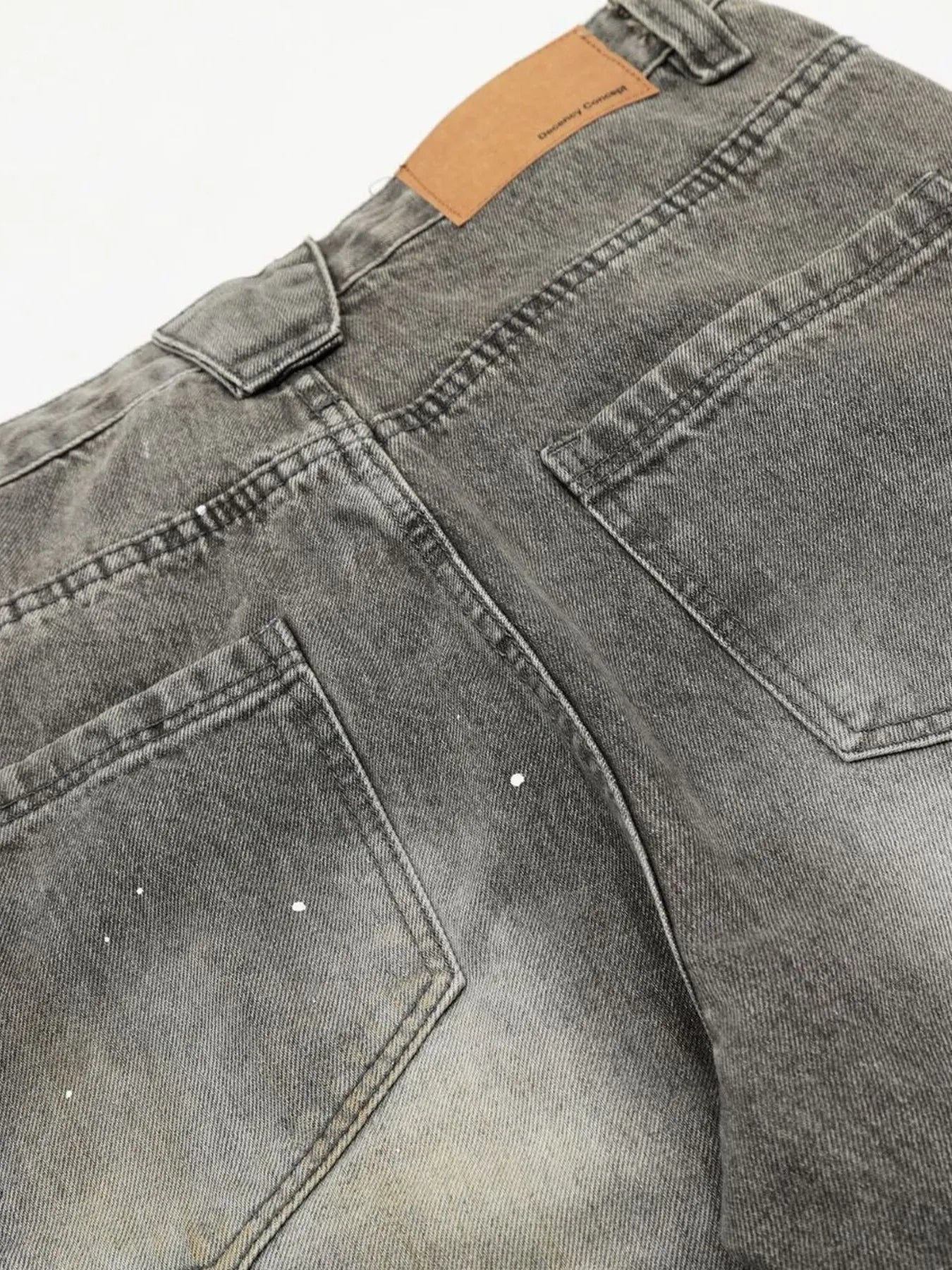 Men's Paint Splatter Wide Leg Jeans