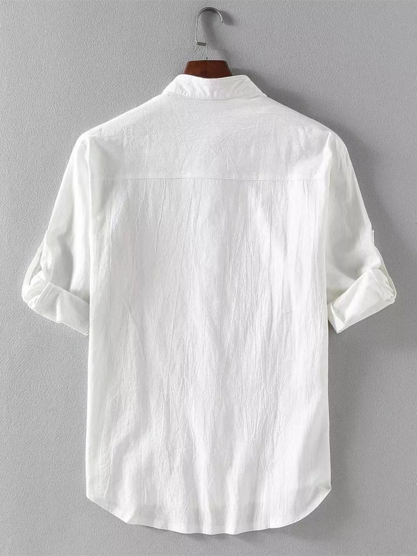 Men's Plus Size Casual Button Up Long Sleeve Shirt