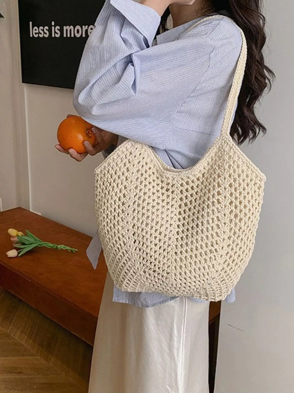 Woven Straw Shoulder Bag