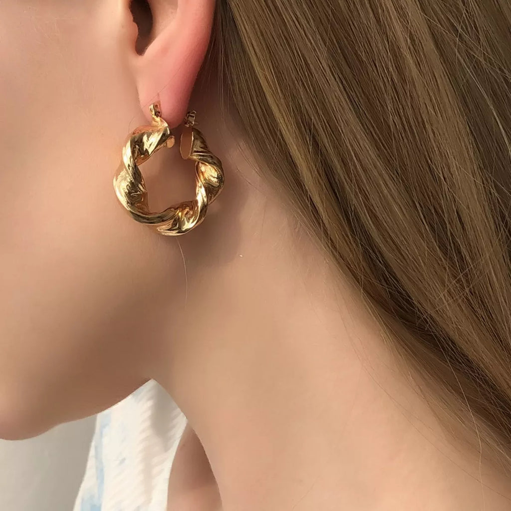 Textured Hoop Earrings