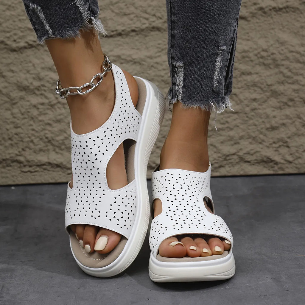 Cutout Platform Sandals