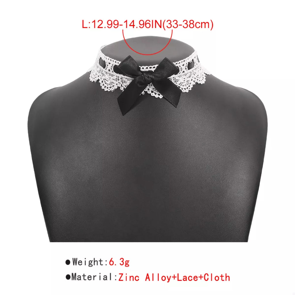 Lace Bow Choker Necklace
