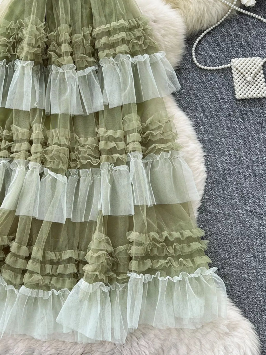 Ruffle Tulle Skirt