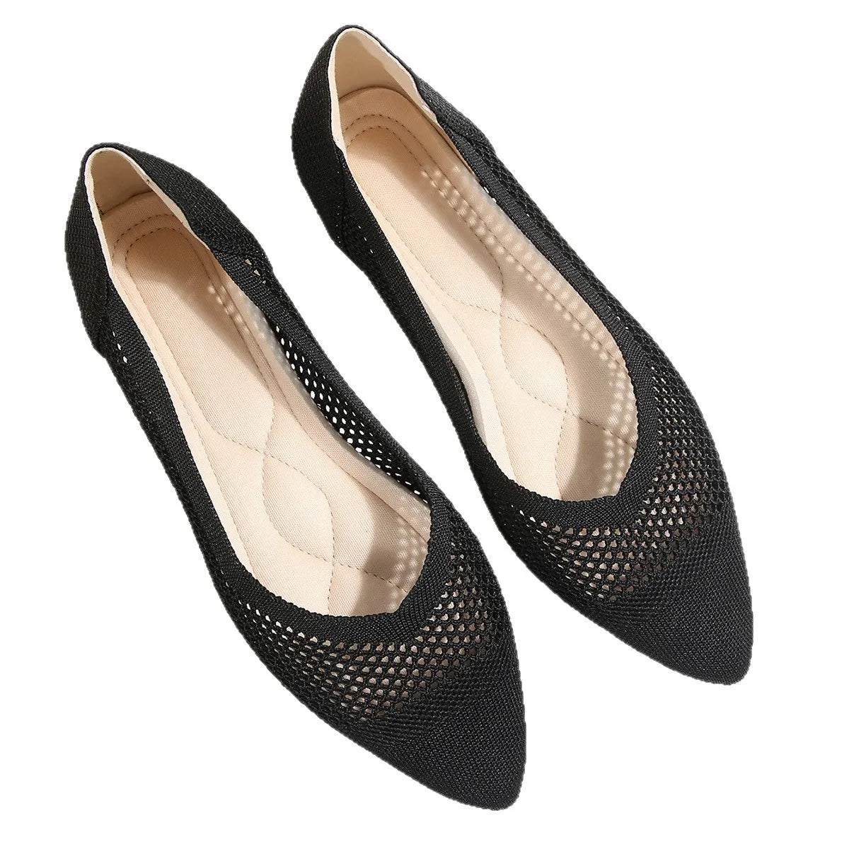 Mesh Point Toe Flat Slip-Ons