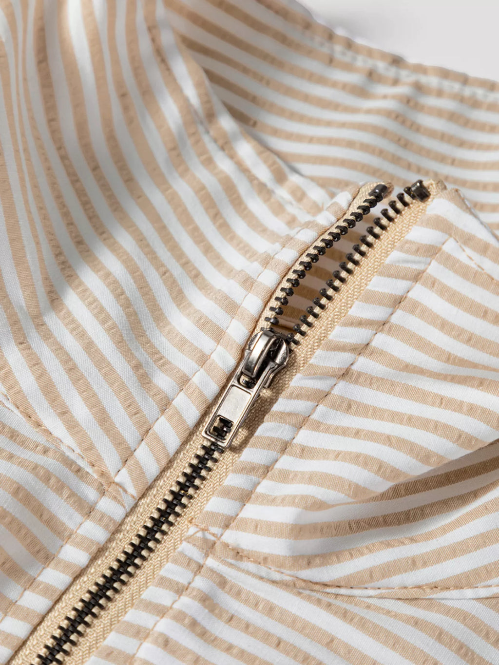 Quarter Zip Striped Patchwork Drop Shoulder Loose Long Sleeve Top