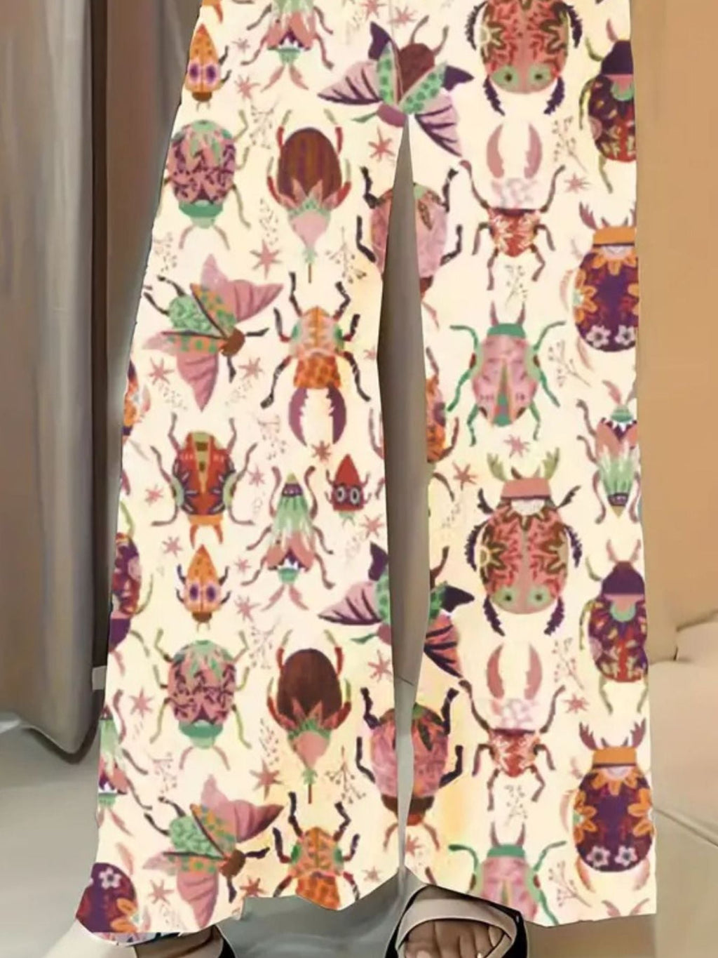 Printed Wide Leg Pants